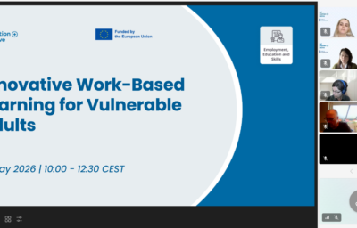 EARLALL participated in the ESF+ Community of Practice webinar on innovative work-based learning for vulnerable adults