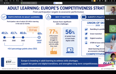GLAD Webinar Highlights the Missing Links in Financing Adult Learning